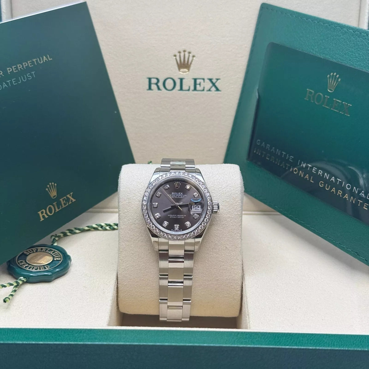 【1:1 Super Clone】 Lady-Datejust 28mm 279384RBR Dark Gray set with Diamonds