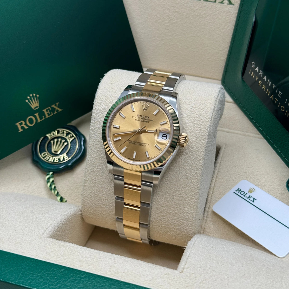 【1:1 Super Clone】 Datejust m278273-0013/0014 31mm Champagne Dial Stainless Steel and Yellow Gold Oyster Watch