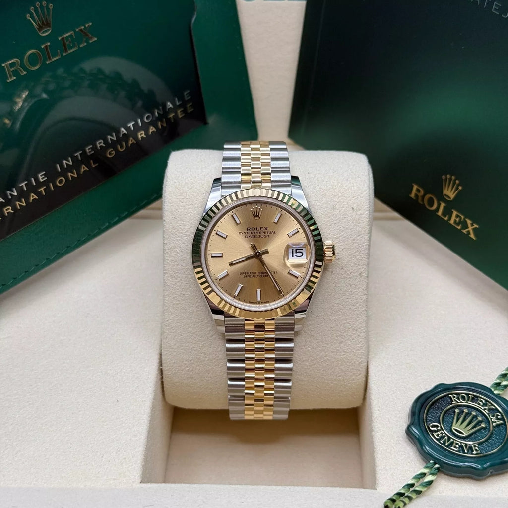 【1:1 Super Clone】 Datejust m278273-0013/0014 31mm Champagne Dial Stainless Steel and Yellow Gold Oyster Watch