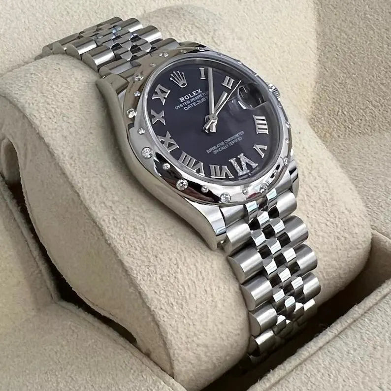 【1:1 Super Clone】 Datejust m278344-0027/0028 Aubergine Diamond Dial 31mm Oyster