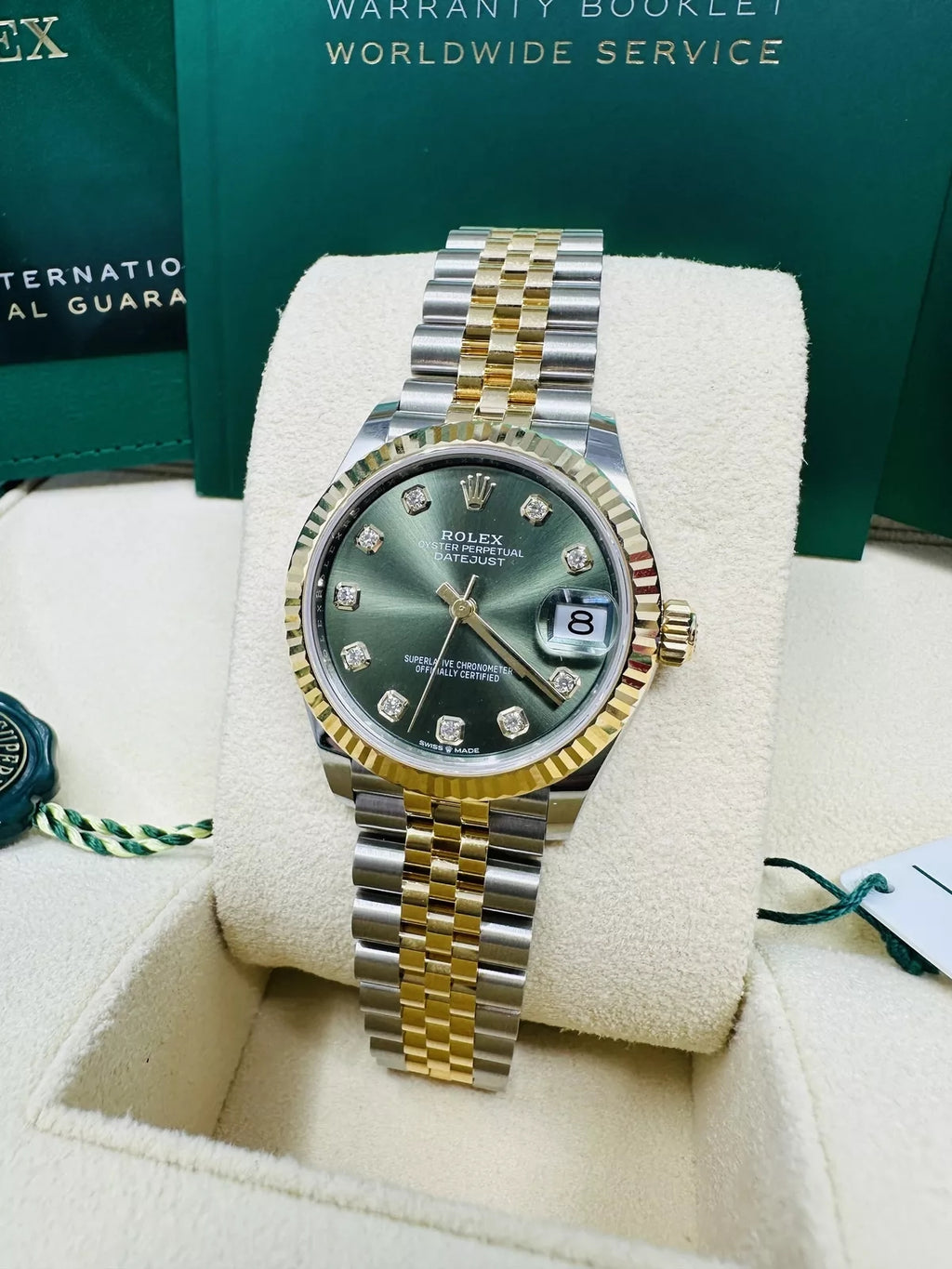 【1:1 Super Clone】 Datejust m278273-0029/0030 31mm Olive Green Dial Stainless Steel and Yellow Gold Oyster Watch