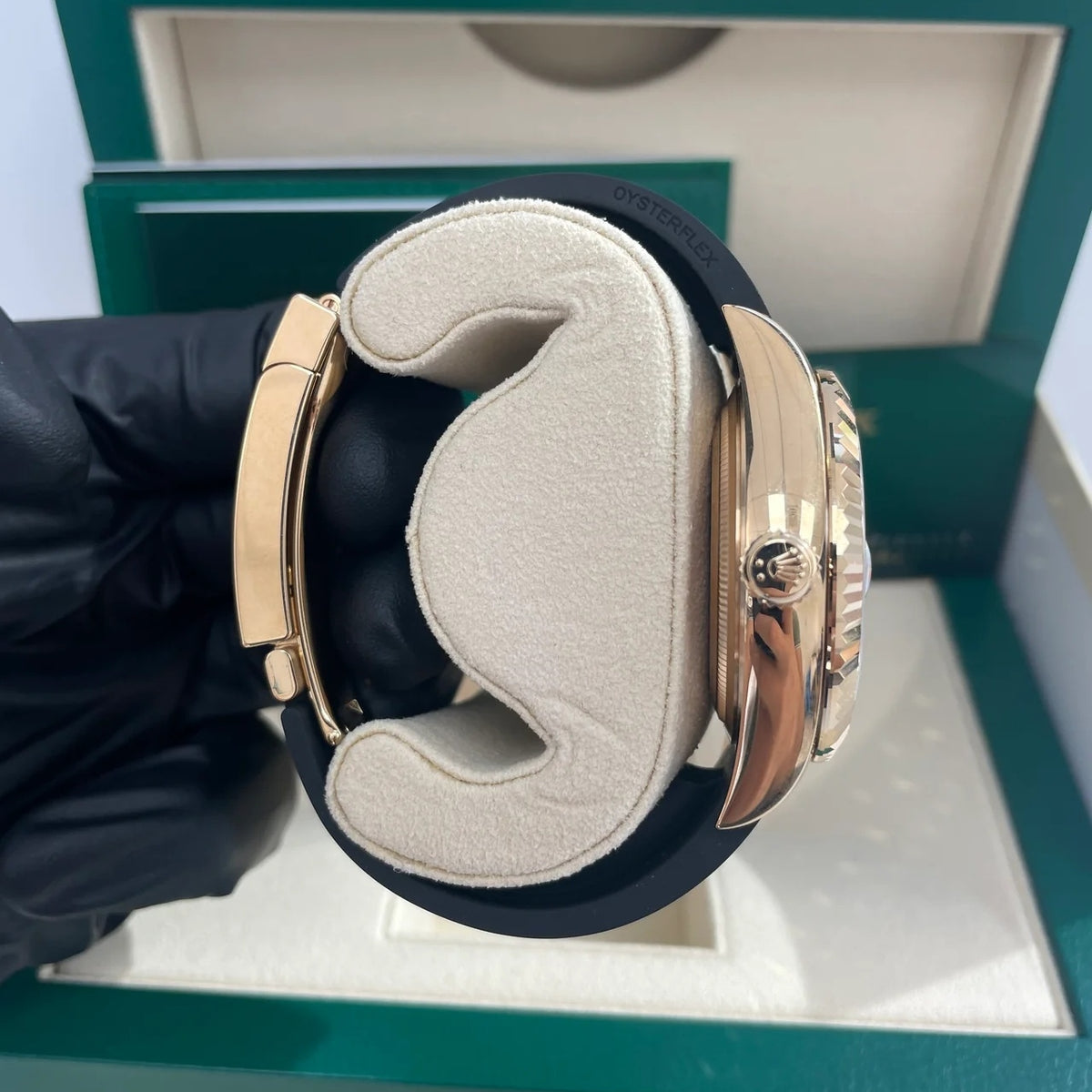 【1:1 Super Clone】  Sky-Dweller 42mm Yellow Gold White Dial Oysterflex - 336238