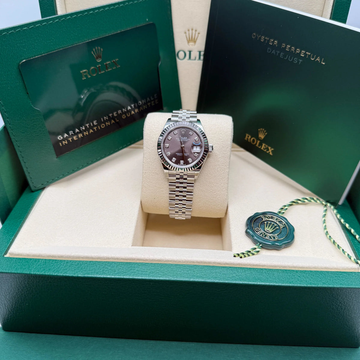 【1:1 Super Clone】 Lady-Datejust 28mm 279174 Dark Grey Diamond Dial Oyster Bracelet