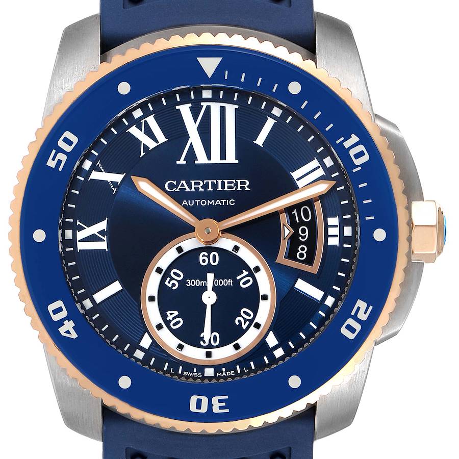 【1:1 Super Clone】CALIBRE ROSE GOLD MIX BLUE 42mm