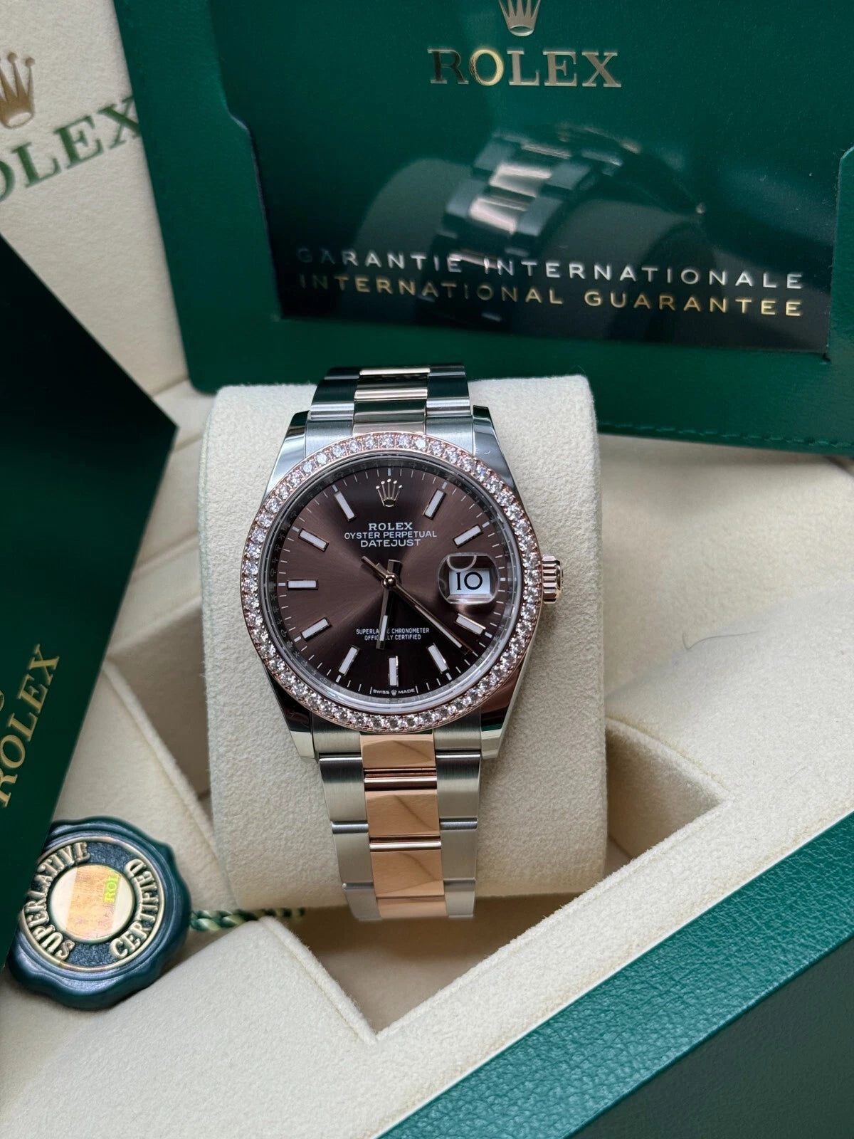 【1:1 Super Clone】  Datejust 36mm 126281 Chocolate Dial Oyster Bracelet