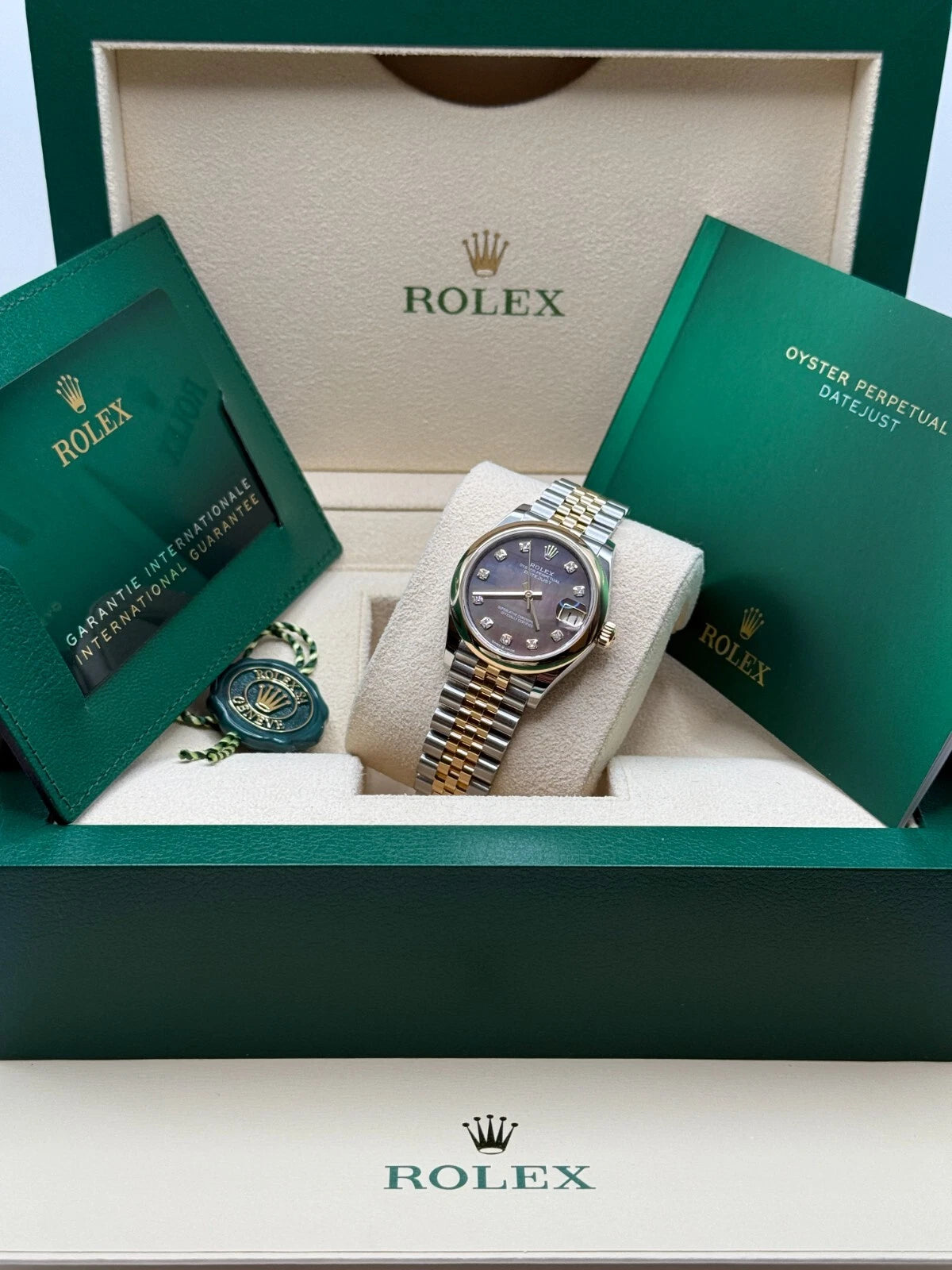 【1:1 Super Clone】 Datejust m278243-0023/0024 31mm Black Mother-of-Pearl Dial Yellow Rolesor Oyster Watch