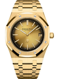 【1:1 Super Clone】A&P ROYAL OAK "JUMBO" Smoked Yellow Gold-Toned Dial 39mm