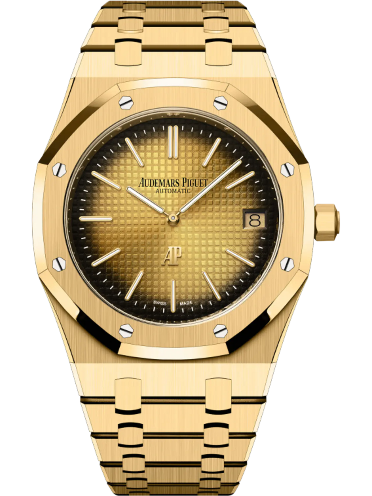 【1:1 Super Clone】A&P ROYAL OAK "JUMBO" Smoked Yellow Gold-Toned Dial 39mm