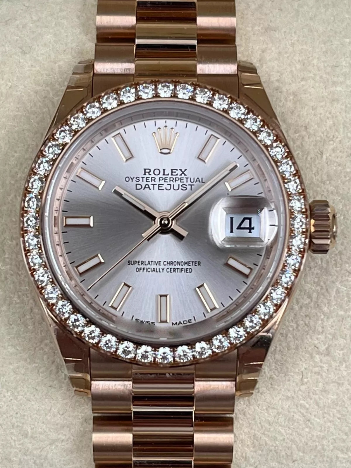 【1:1 Super Clone】  Lady-Datejust 28mm 279135RBR Rose Dial Jubilee Bracelet