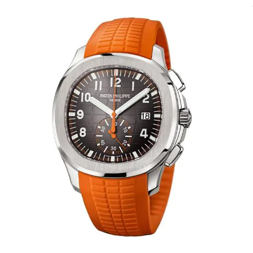 💖Limited discount💖Lastday Promotion💖Patek Philippe 5968A-001 Aquanaut Chronograph Steel & Orange Rubber