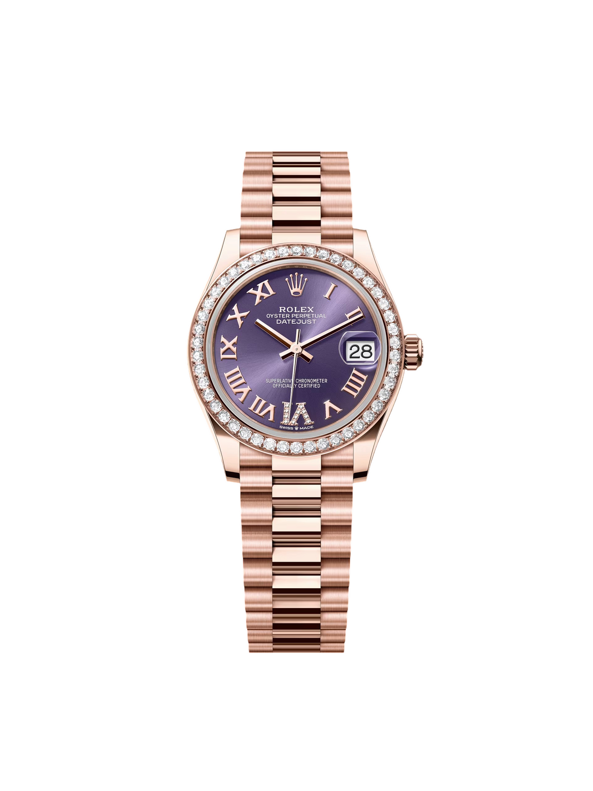 【1:1 Super Clone】 Datejust m278285RBR-0023 Aubergine Dial 31mm