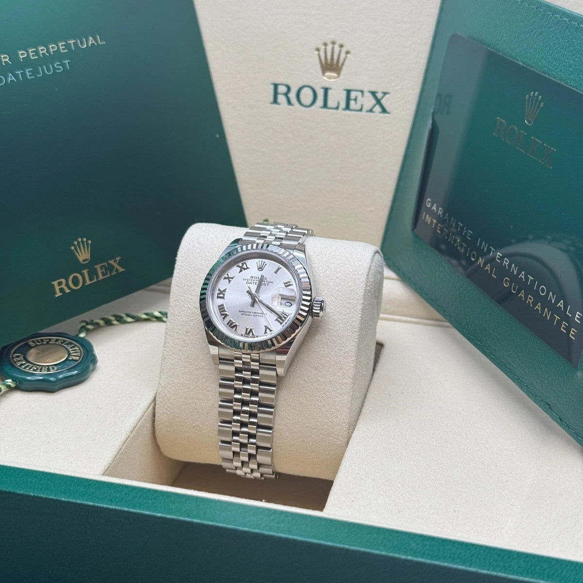 【1:1 Super Clone】 Lady-Datejust 28mm 279174 Silver Roman Dial Oyster Bracelet
