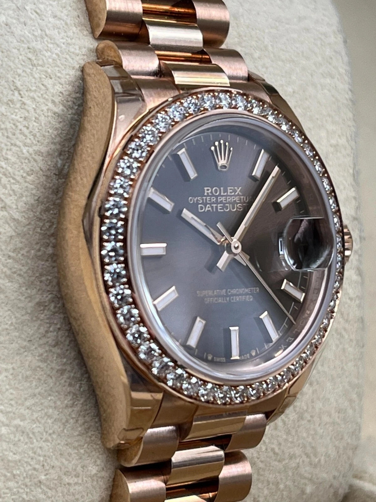 【1:1 Super Clone】  Lady-Datejust 28mm 279135RBR Chocolate Dial Jubilee Bracelet