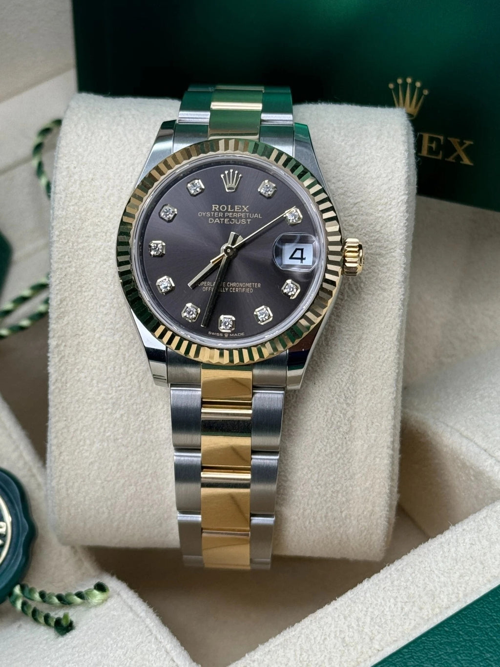 【1:1 Super Clone】 Datejust m278273-0021/0022 31mm Dark Grey Dial Stainless Steel and Yellow Gold Oyster Watch