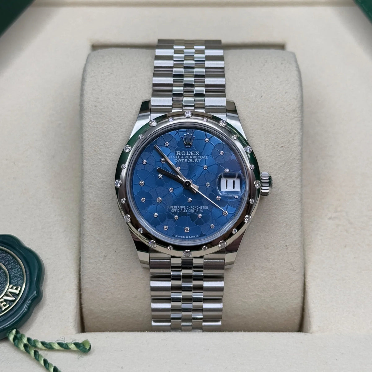 【1:1 Super Clone】 Datejust m278344-0037/0038 Blue Floral Motif Dial 31mm Oyster