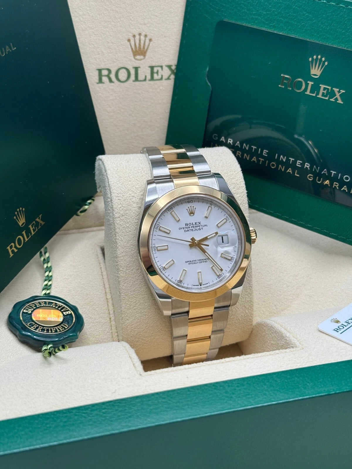 【1:1 Super Clone】 Datejust 41mm 126303 White Index Oyster Steel and Yellow Gold Mens Watch