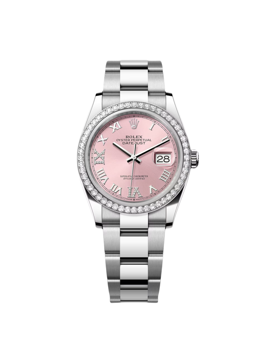 【1:1 Super Clone】  Datejust 36mm 126284 Pink Dial Jubilee Bracelet