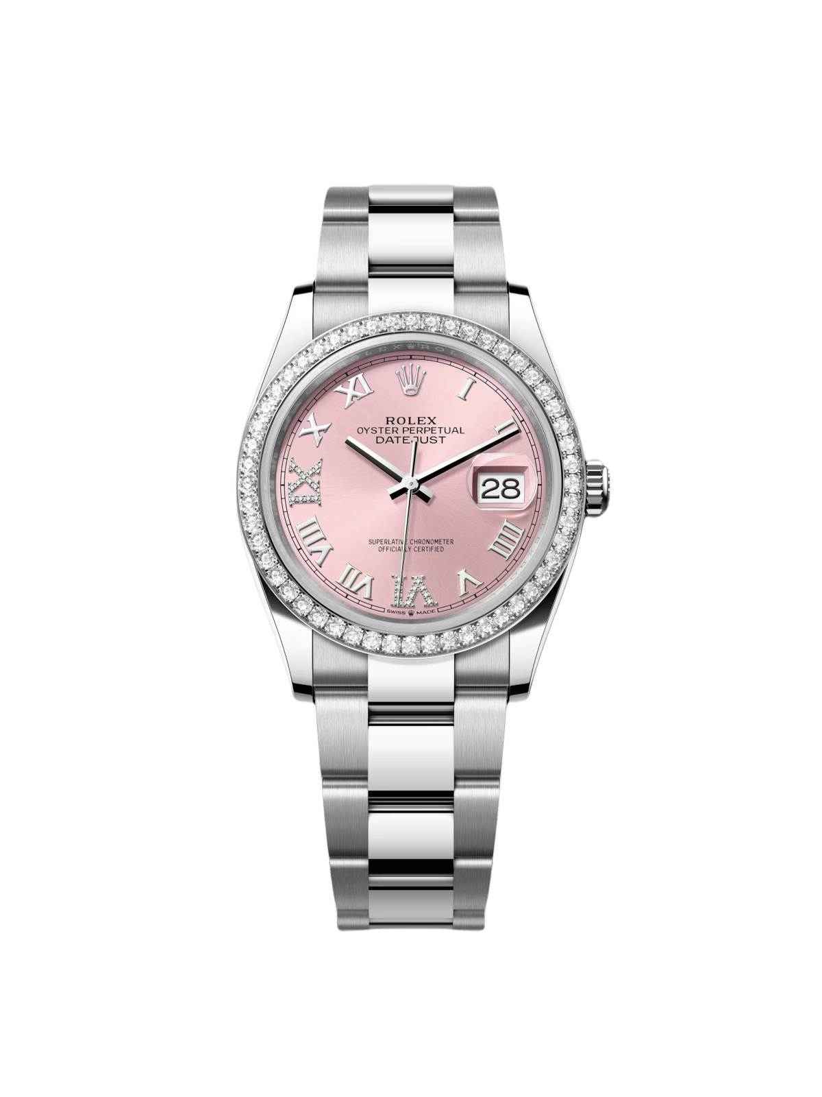 【1:1 Super Clone】  Datejust 36mm 126284 Pink Dial Jubilee Bracelet