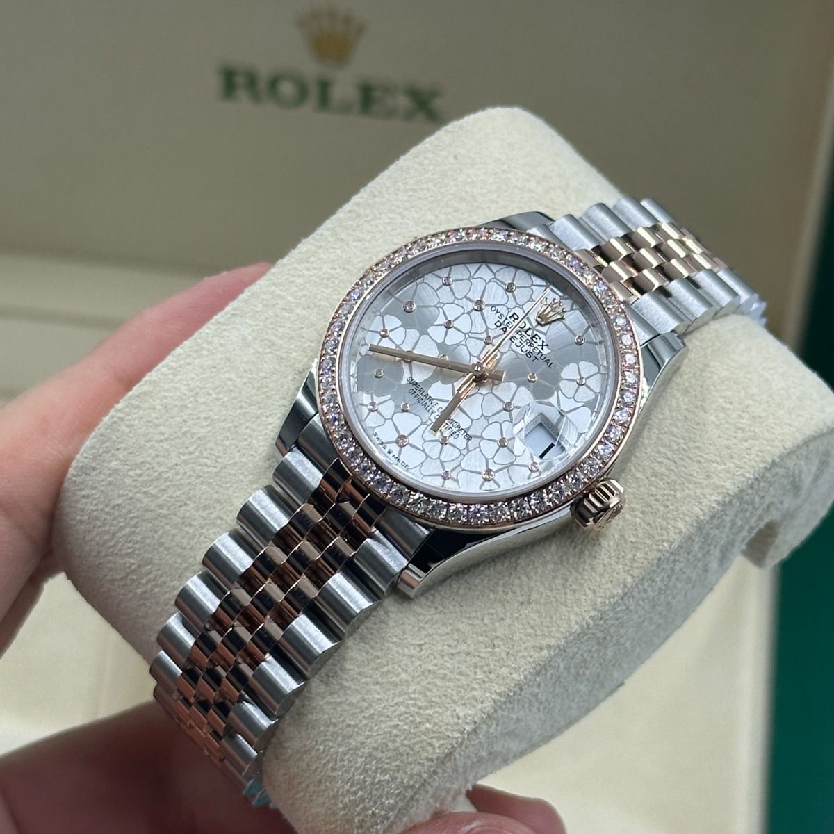 【1:1 Super Clone】 Datejust m278381-0031/0032 Silver Floral Motif Diamond Dial Diamond-Set Bezel 31mm