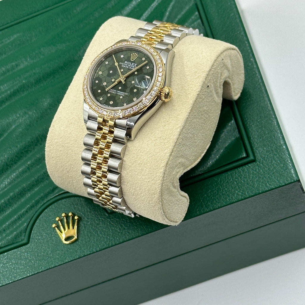 【1:1 Super Clone】 Datejust m278383-0031/0032 31mm Green Floral Dial Oyster Bracelet