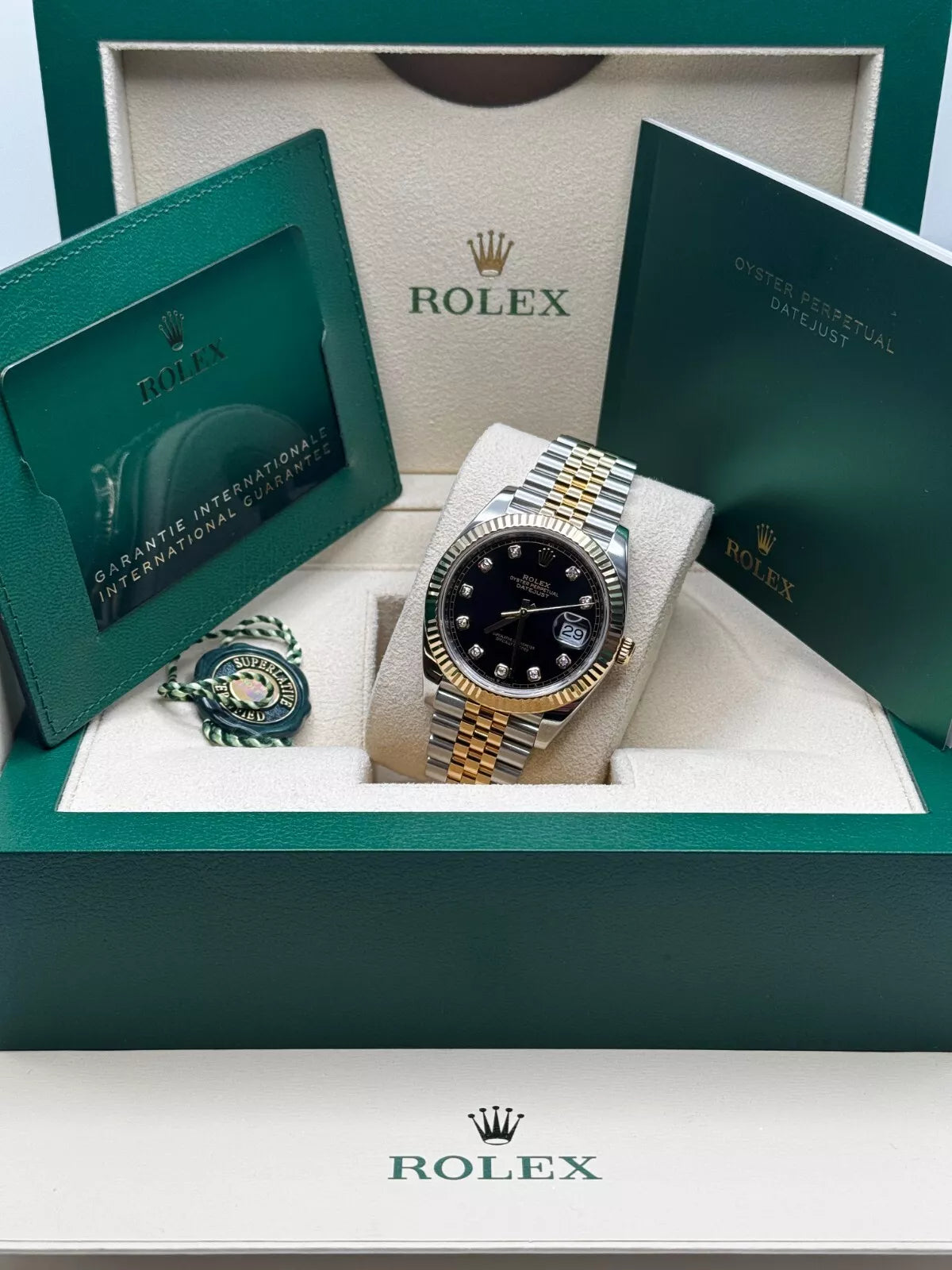 【1:1 Super Clone】  Datejust 41mm 126333 Black Diamond Jubilee Steel and Yellow Gold Men’s Watch