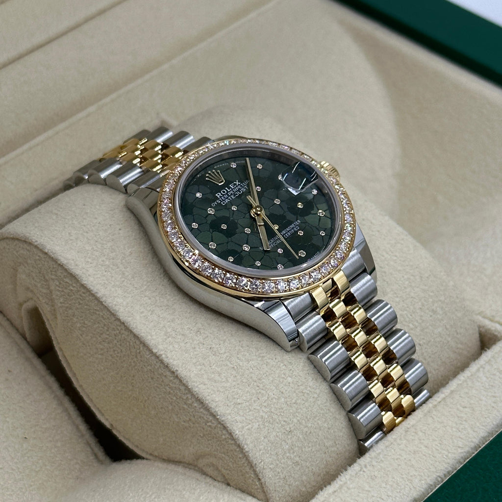 【1:1 Super Clone】 Datejust m278383-0031/0032 31mm Green Floral Dial Oyster Bracelet