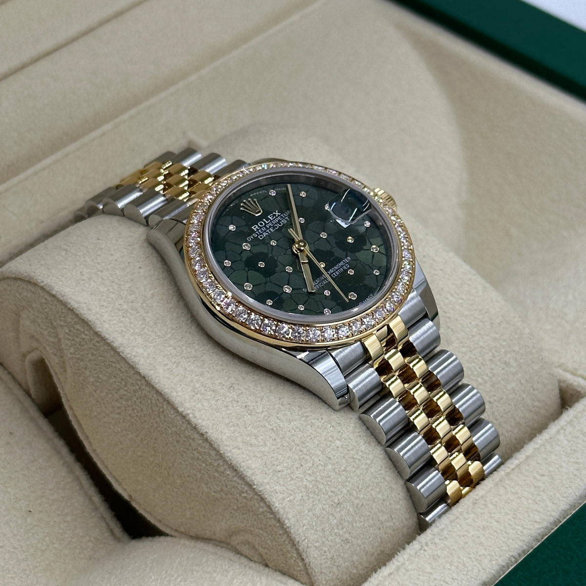 【1:1 Super Clone】 Datejust m278383-0031/0032 31mm Green Floral Dial Oyster Bracelet