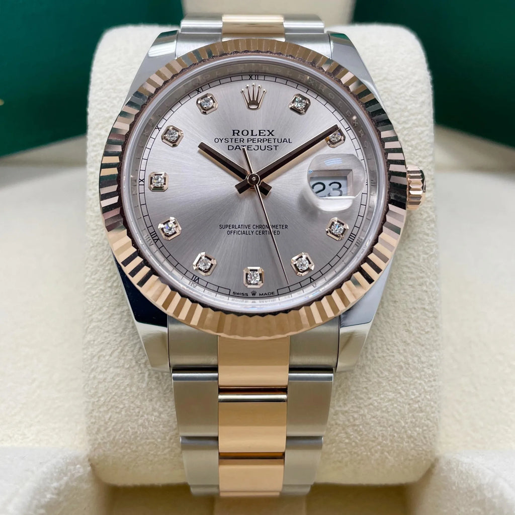 【1:1 Super Clone】 Datejust 41mm 126331 Sundust Diamond Jubilee Steel and Everose Gold Watch
