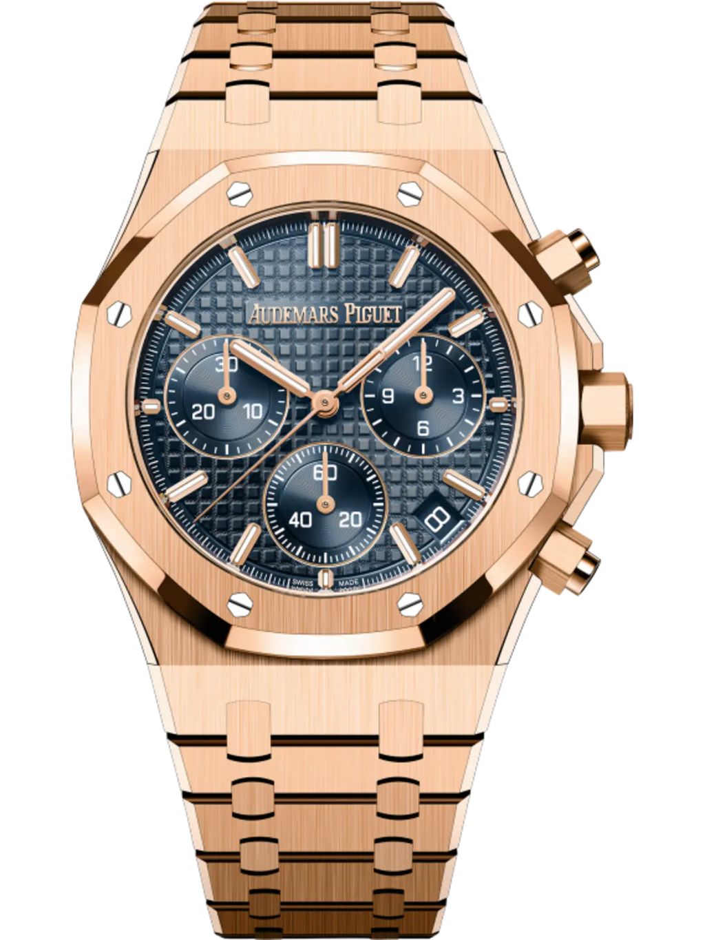 【1:1 Super Clone】A&P ROYAL OAK Pink Gold “Bleu nuit nuage 50” Dial CHRONOGRAPH 41mm