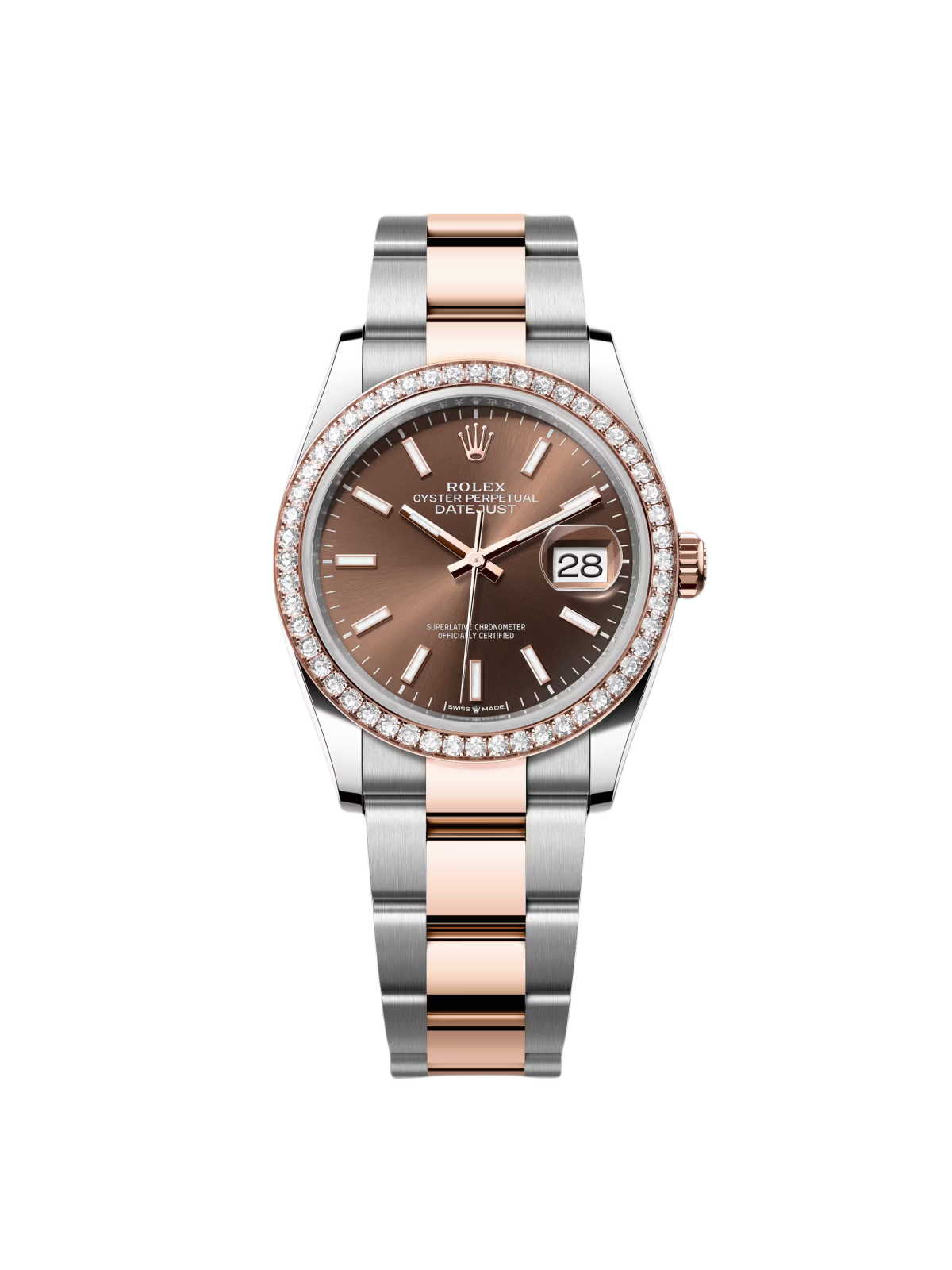 【1:1 Super Clone】  Datejust 36mm 126281 Chocolate Dial Oyster Bracelet