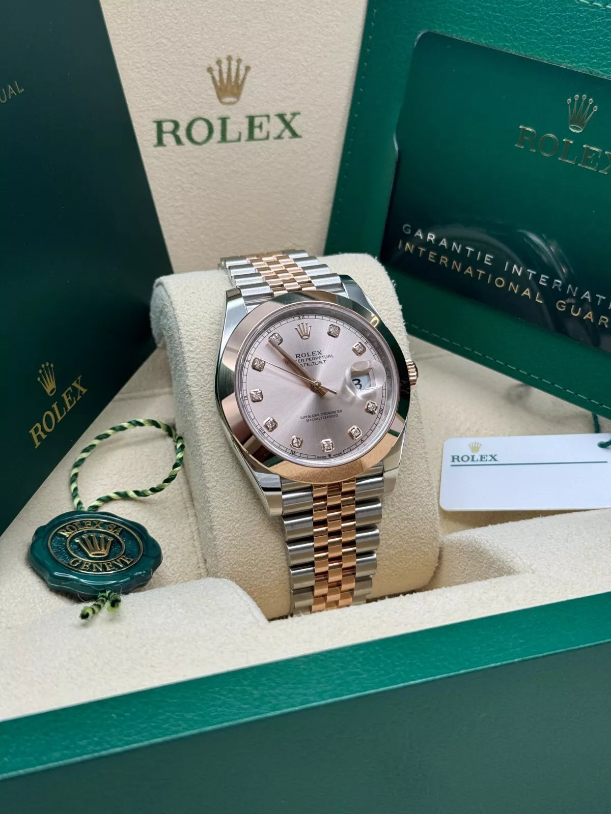 【1:1 Super Clone】 Datejust 41mm 126301 Sundust Diamond Jubilee Steel and Everose Gold Watch