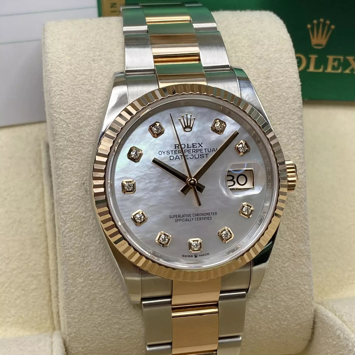 【1:1 Super Clone】  Datejust 36mm 126231 Mother-of-Pearl Dial Jubilee Bracelet