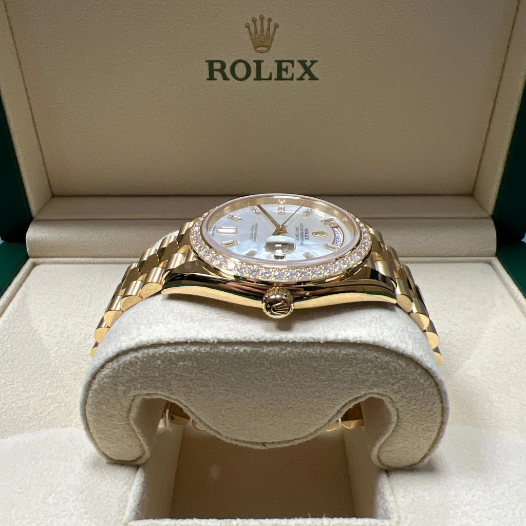 【1:1 Super Clone】 Day-Date 40mm White Mother-of-Pearl Dial President Watch 228348RBR-0046