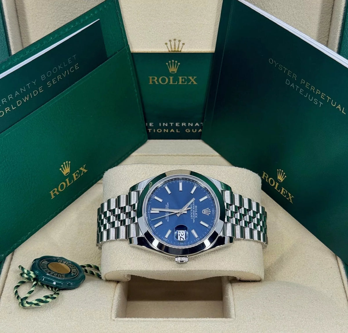 【1:1 Super Clone】 Datejust 41mm 126300 Blue Index Jubilee Stainless Steel Men’s Watch