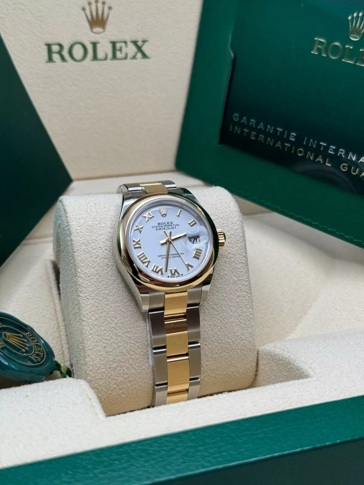 【1:1 Super Clone】 Lady-Datejust 28mm  279163 White Roman Dial Oyster Bracelet