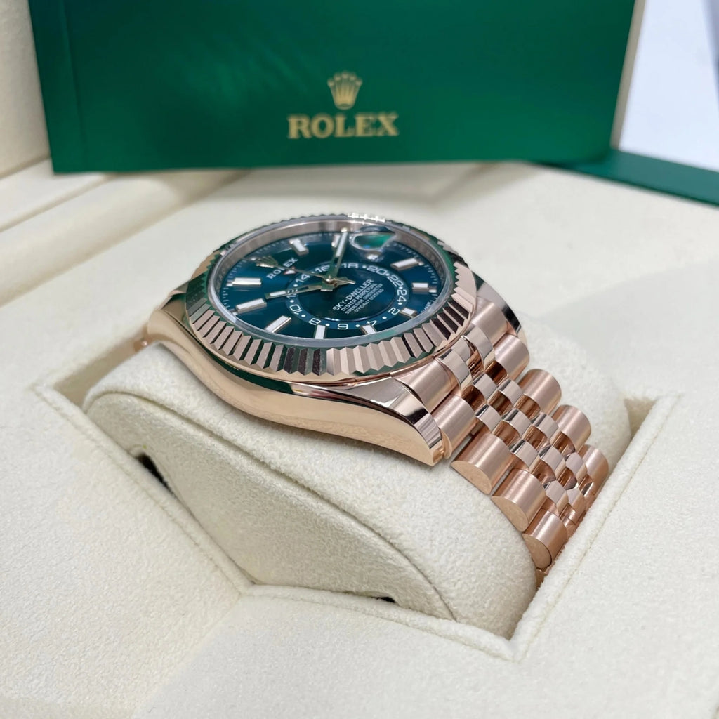 【1:1 Super Clone】  Sky-Dweller 42mm 336935-0001/0005 Rose Gold Blue Dial Oyster