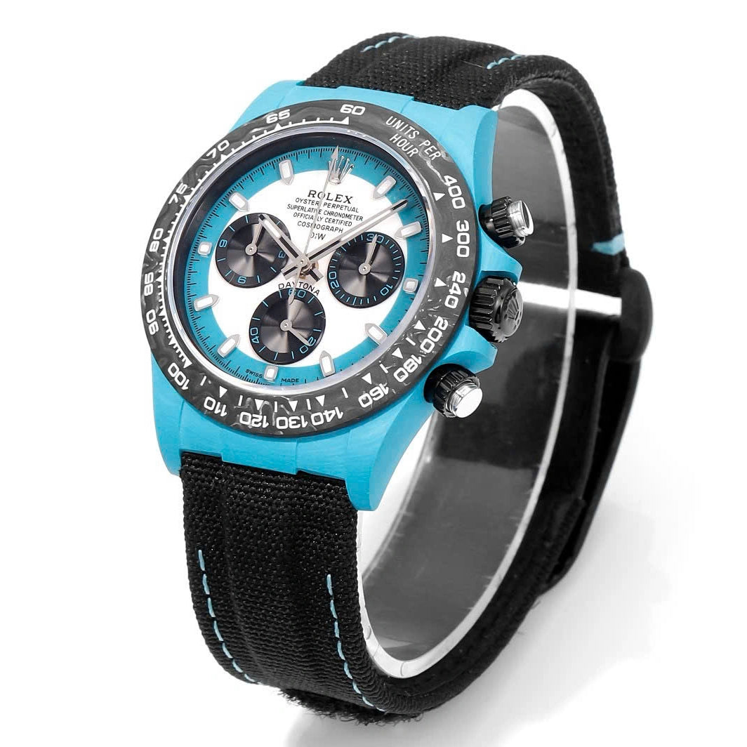 【1:1 Super Clone】Rolex Cosmograph Daytona DIW Carbon Tifany “CELESTE INVERT” 40mm Replica 1:1 – Top Quality Version